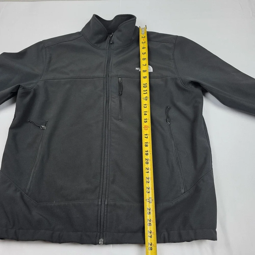 The North Face WindWall Jacket Mens Large Black Full Zip Softshell Fleece Lined